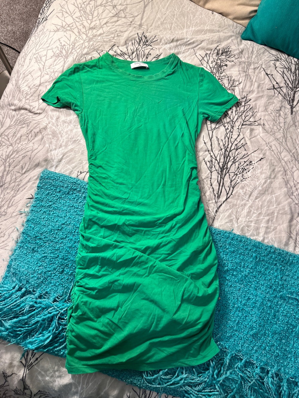 Babaton Green Women’s Crewneck T-Shirt Dress